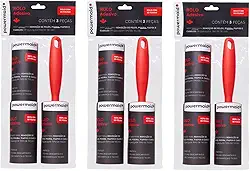 Kit Rolo Tira Pelos Adesivo com 3 Rolos e 6 Refis, Total de 270 Folhas, para Roupas, Estofados e Tecidos, Portátil