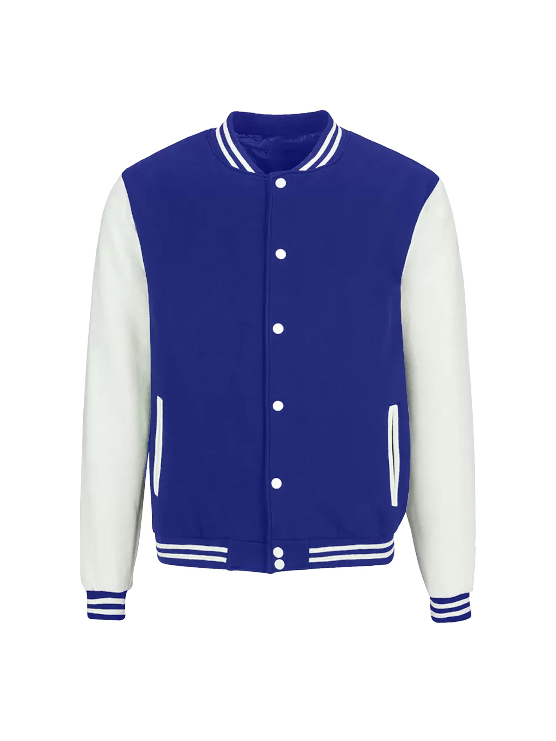 koverify Solid unisex Varsity Jacket For men and Women/Baseball Royal Blue Jacket/University Jacket-picture-38