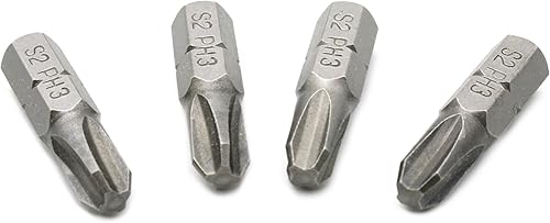 Miniatura 4 de TMAX 50 piezas PH3 Impact Ready Phillips 1 pulgada destornillador inserción brocas vástago hexagonal