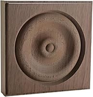 Vista 6 de EWAP40 Rosette Casing Corner Block 1" x 4" Cuadrado Sin Terminar, Cereza