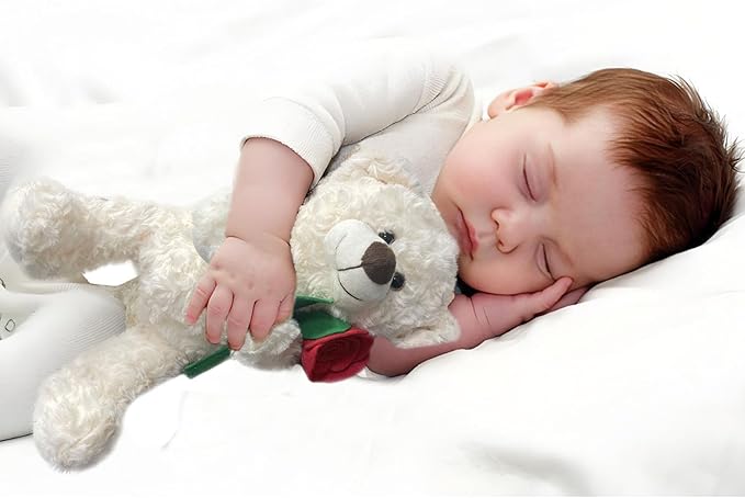 Peluche de oso blanco suave y esponjoso de 30 cm miniatura 6