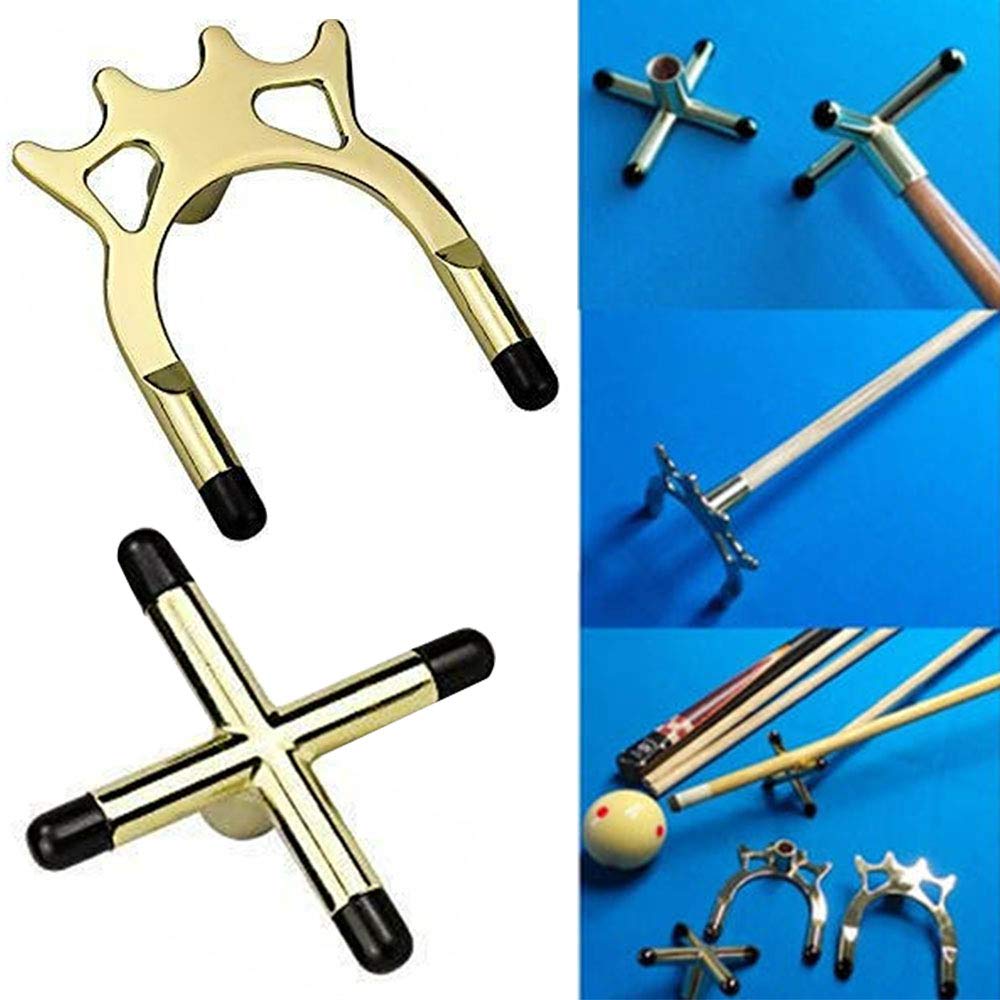 MOVKZACV 3 Pz/Set Spider Holder Rests Metallo Snooker Croce Resto Testa Croce Stecca Ponte Testa Piscina Biliardo Stecca Accessori Set