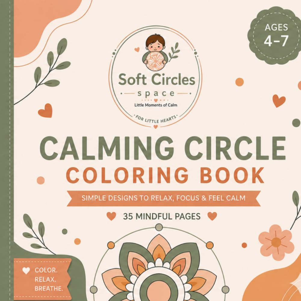 Calming circle coloring book: Simple designs to relax, focus and feel calm