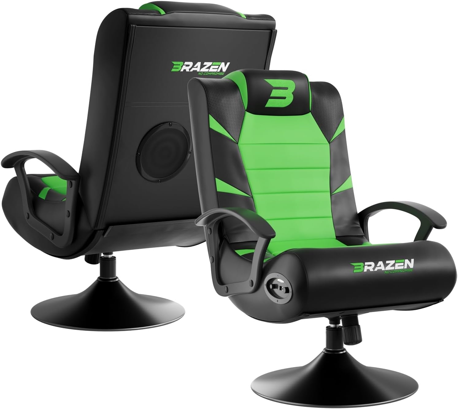 Kids Gaming Chairs for Kids Gaming Chair with Speakers Subwoofer Bluetooth Compatible All Games Consoles Small Junior Foldable Rocker Video Games Chairs Speakers British Brand Pride – Green