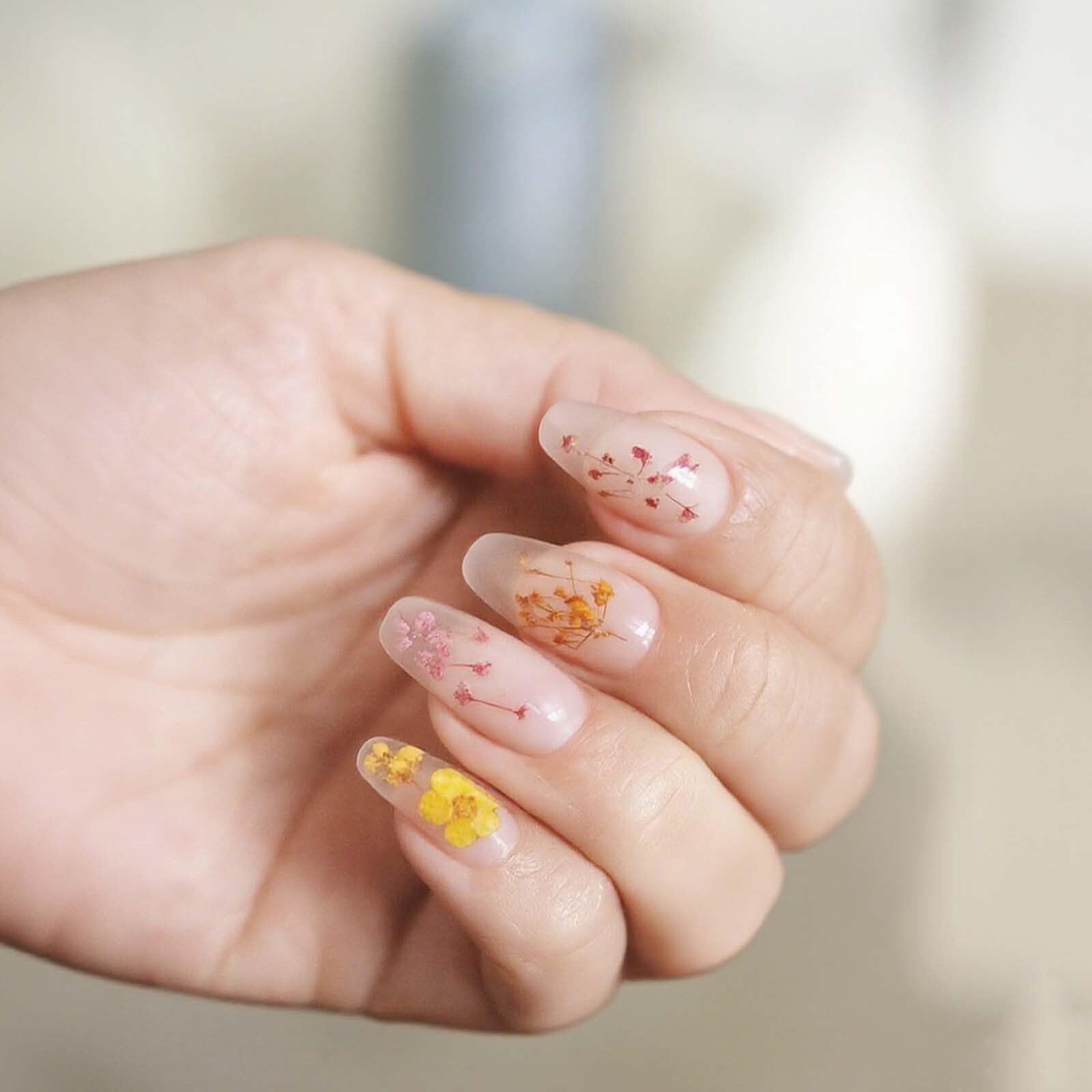 Fleurs Séchées Ongles Naturelles 3 Pièces Fleur Seche Nail Art Pour Résine UV Deco Ongle 3D Autocollants Pour DIY Manucure Accessoires Ongles Créatifs