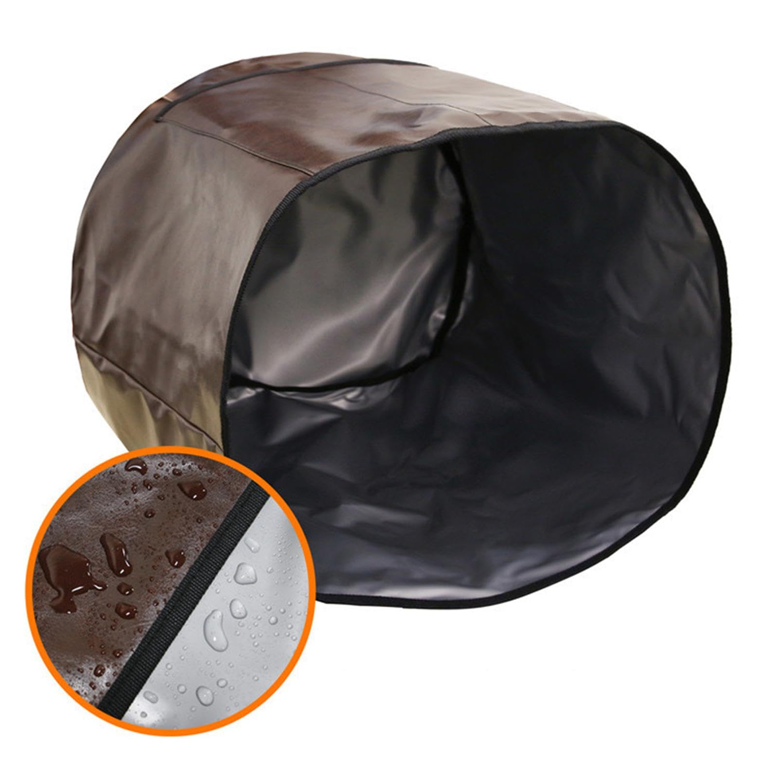 Sharplace Tapa Antipolvo para Freidora de Aire con 2 Bolsillos para Accesorios, Impermeable, Fácil de Limpiar, MARRÓN, Tal como se Describe