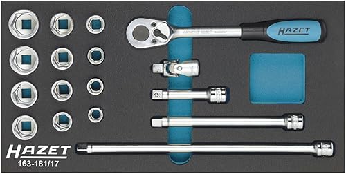 Hazet 163-181/17 Juego de herramientas en sistema de inserción de seguridad