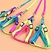 Hypeety Pet Bird Harness and Leash with Buckle Adorable Rainbow Design Safe Parrot Leash Pet Harness Outdoor Adjustable Anti Bite Training Rope for Macaw Large Size Bird (1.5cm × 47.24in)