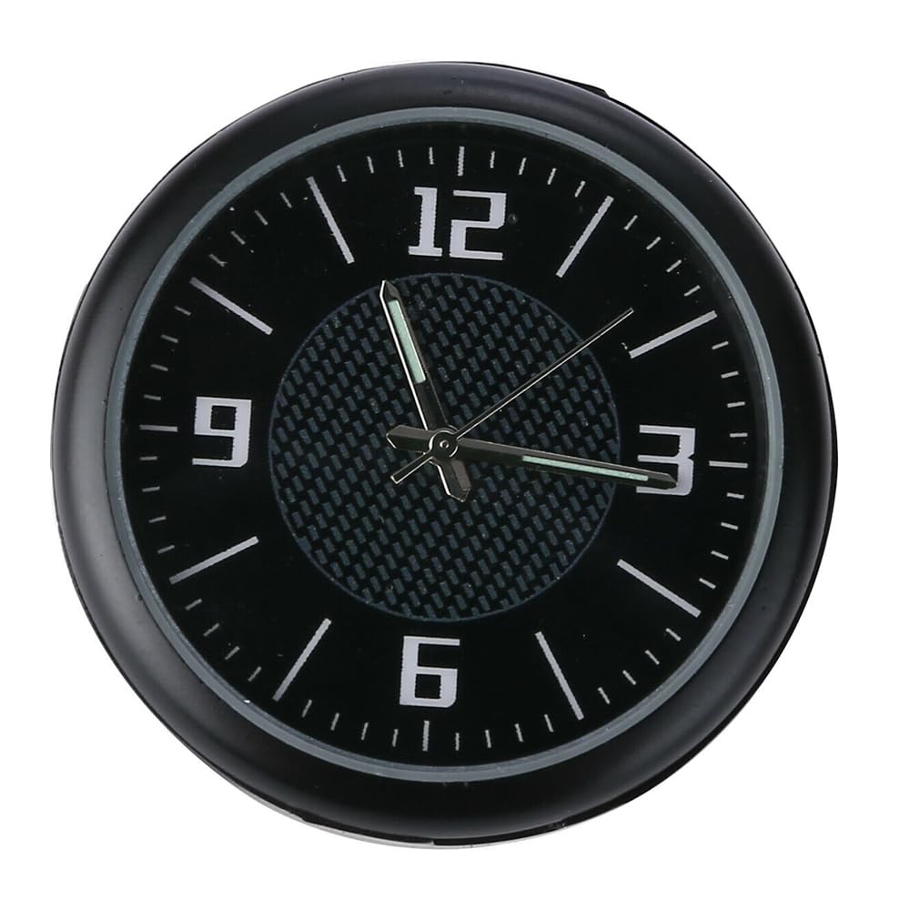 Reloj de coche, KACEPAR 1.6" Mini Reloj de cuarzo para el salpicadero del coche, Reloj universal de decoración,Reloj de coche y reloj luminoso interior modificado