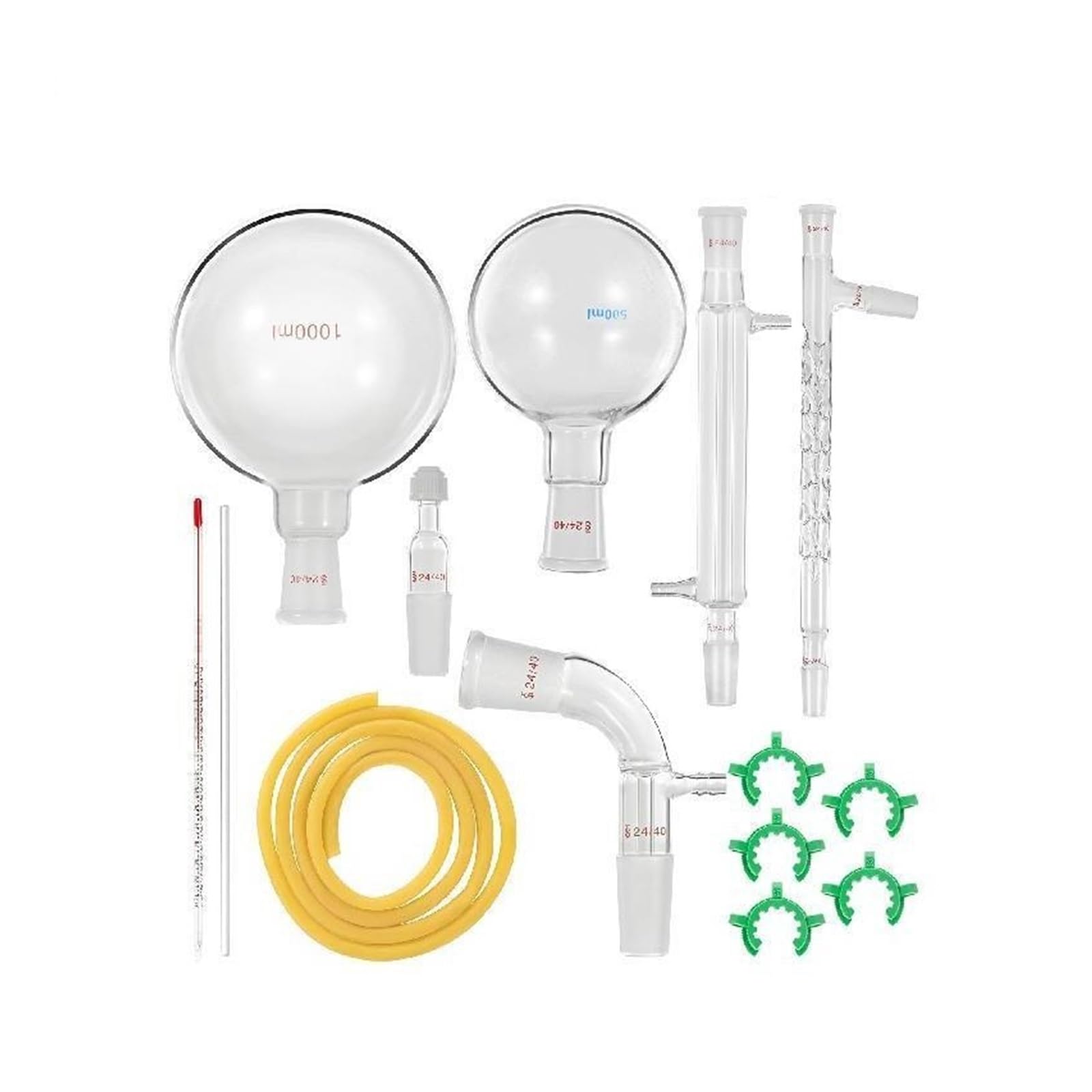13/29/32 PCS Labor Glaswaren Chemie Kit Brennerei 24/40 Gelenke Kolben Mörser Und Stößel Schule Liefert Ausrüstung Weit verbreitet in Labor und Werkstatt(29 PSC)