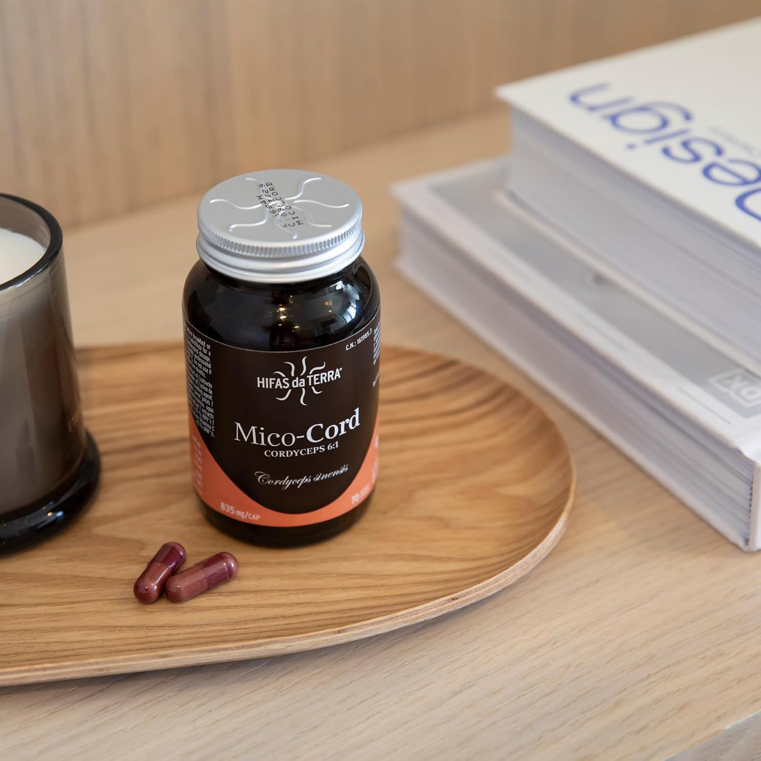 HIFAS DA TERRA - Mico-Cord Extracto Puro de Cordyceps + Vitamina C Natural - Extracto de Hongos - Energía, Vitalidad, Rendimiento Físico y Recuperación Natural - Bote 70 Cápsulas