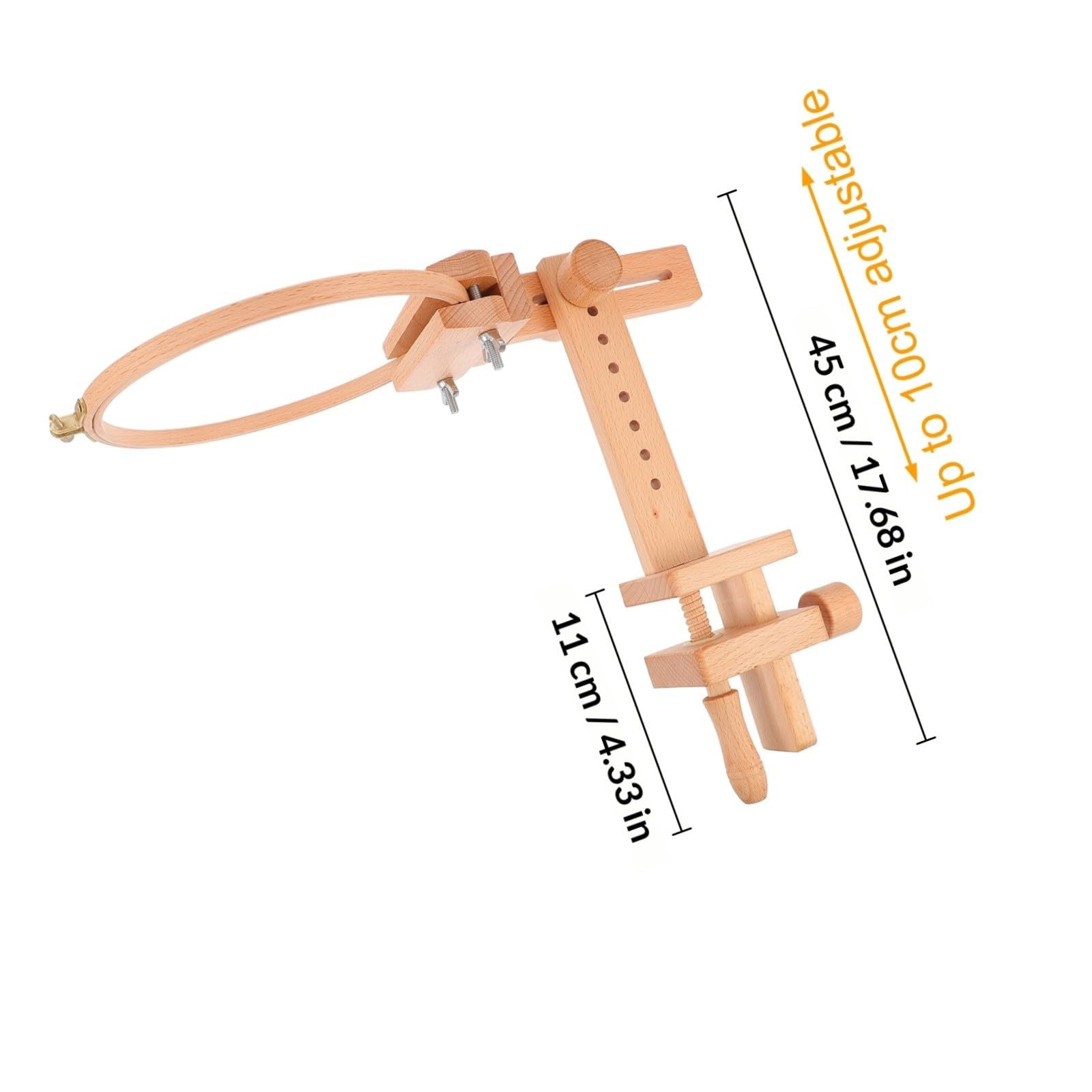 Zerodeko Bastidor de Bordado de Madera Herramienta Fácil de Llevar Rotación 360, Soporte Ajustable para Punto de Cruz para y Manualidades