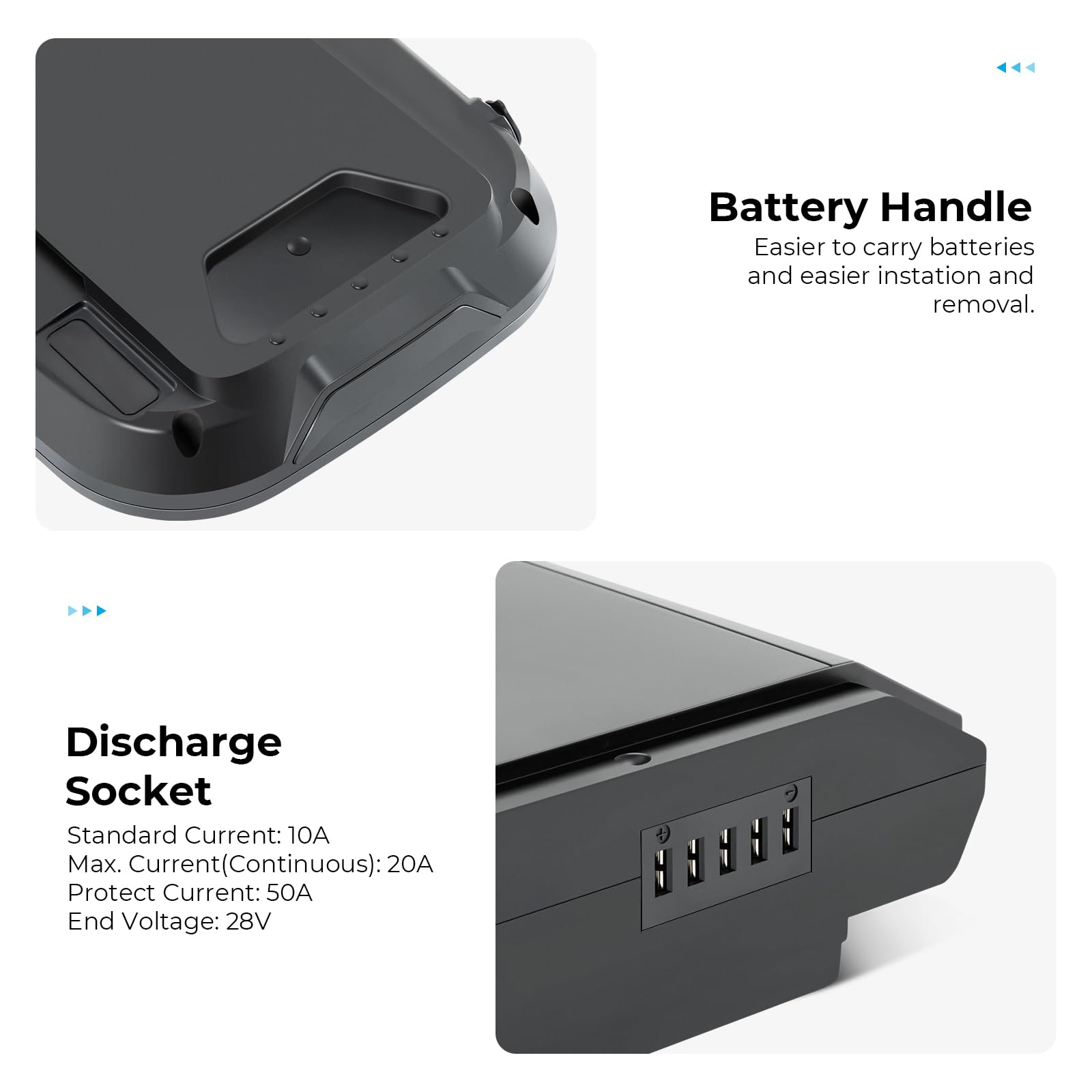 Batterie Vélo Électrique YJ145 36V 12.8Ah avec 20A BMS pour Porte-Bagages | Pour Moteur 36V 50W-800W Compatible Telefunken, Zündapp, Chrisson Vélo Électrique