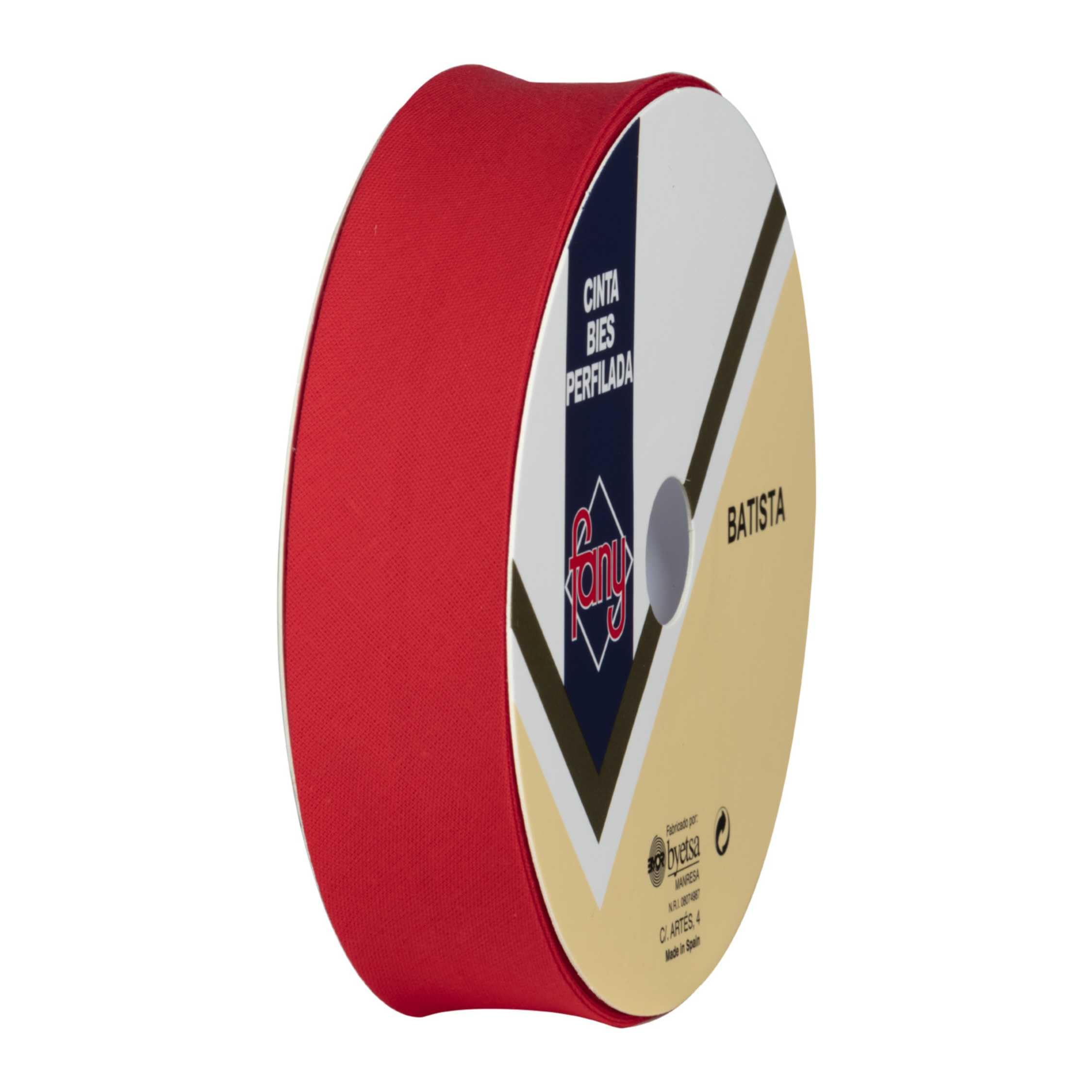 Discover Lifestyle & Fashion Fabrics Bias Binding Tape Polycotton Poly Cotton Sewing Piping Bunting Decorative Trim Edging Hemming Huge Colour Range | 25mm Wide (25 Metre Roll, Raspberry Red)