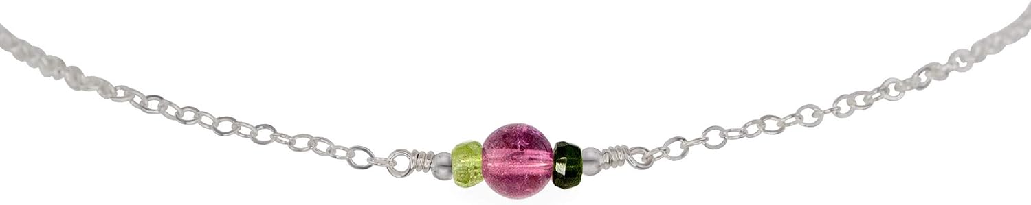 Luna Tide Tourmaline Dainty Choker in Stainless Steel
