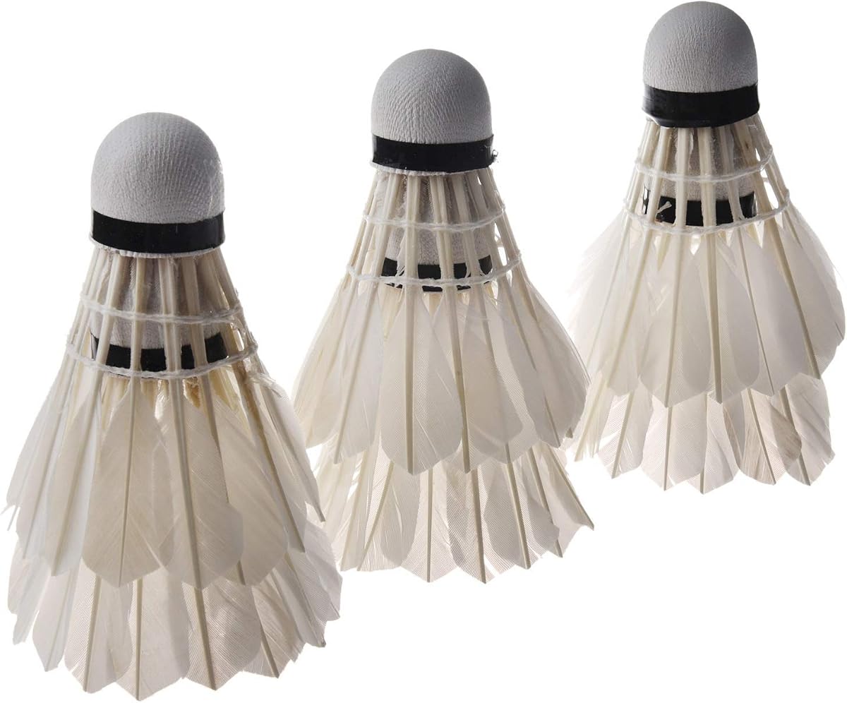 6 volantes de plumas blancas para bádminton, diseño cómodo y respetuoso con el medio ambiente, práctico y duradero