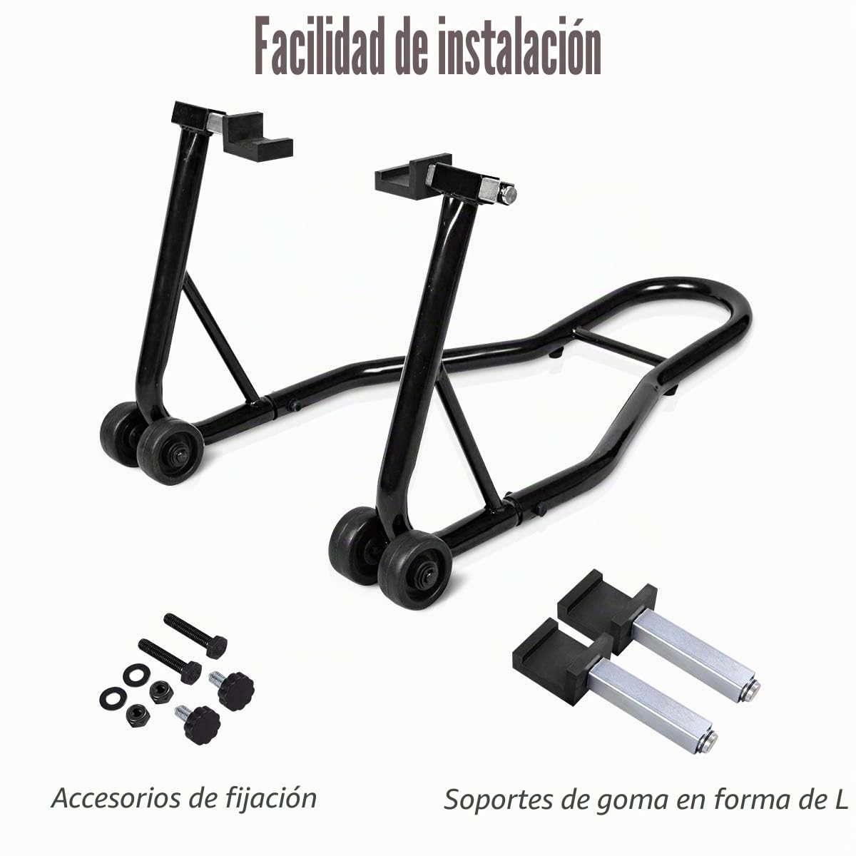 GOPLUS Soporte Trasero para Moto, Soporte de Montaje a Elegir, Soporte para Motocicleta, Soporte para Rueda Trasera
