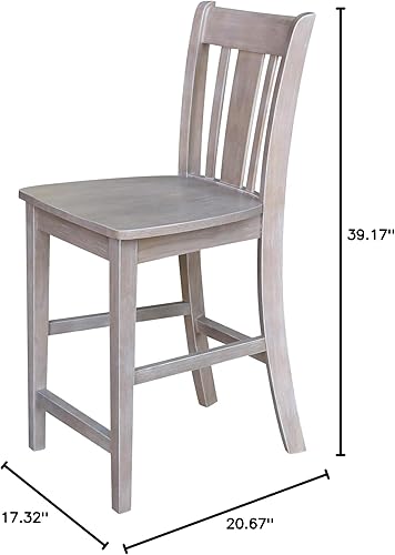 Miniatura 114 de International Concepts San Remo Taburete alto de bar, gris pardo lavado gris topo lavado,Espresso,Marrón,Beige,Negro -,Hickory/piedra