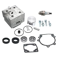 Vista 2 de Kit de pistón de cilindro Junta Bujía Rodamiento de bolas ranurado Junta de aguja de sello de aceite para soplador Stihl BR320 BR320L SR320 BR340