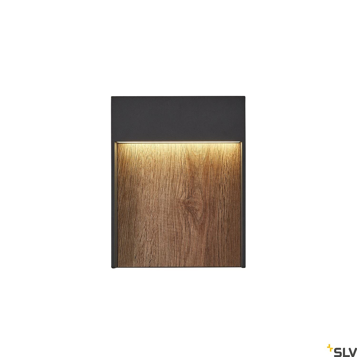 SLV LED Wandleuchte FLATT für die Außenbeleuchtung von Hauseingang, Wänden, Wegen, Terrassen, Fassaden, Treppen | LED Wandlampe, Aussenleuchte, Gartenlampe // CCT Switch (3000K/4000K), 500 Lumen, 14W