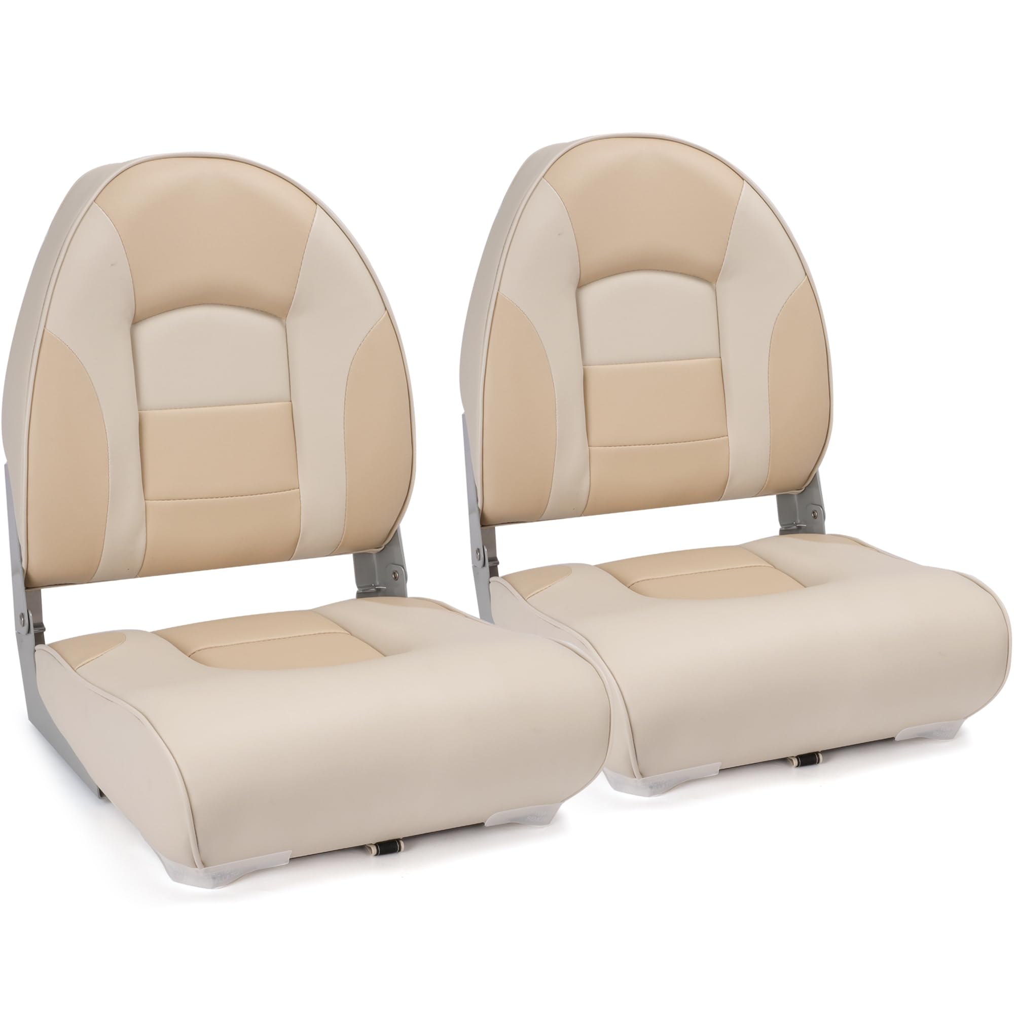 NORTHCAPTAIN Deluxe A Pair of Marine High Back Folding Fishing Boat Seat,Stainless Steel Screws Included
