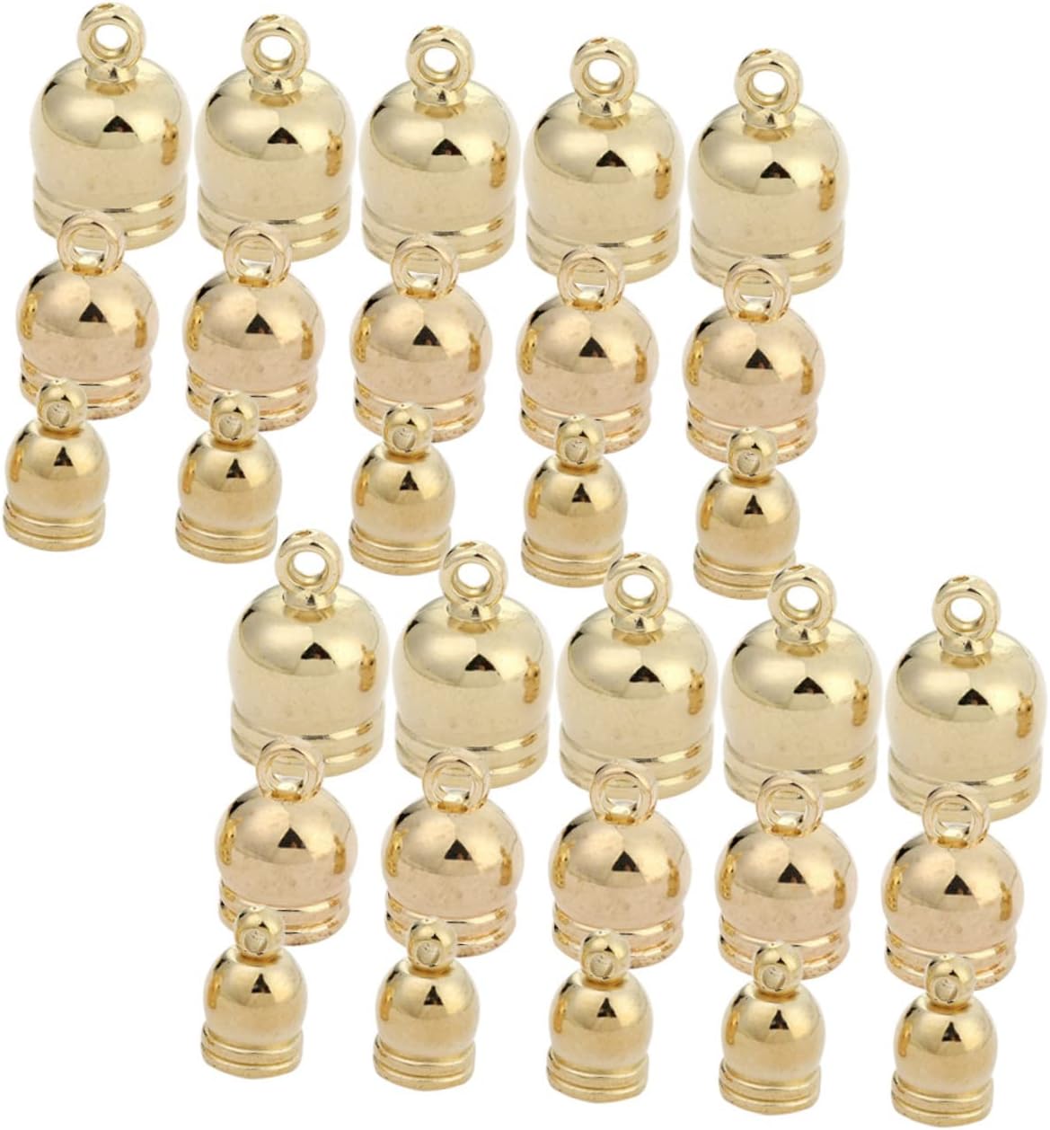 Veemoon 480pcs Tassel End Caps for Jewelry Making Includes Each and Non-Allergic Cord Ends for Necklaces Bracelets and Earrings