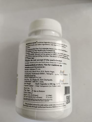 Miniatura 2 de Renatus Nova Original 120 cápsulas, suplementos herbales cápsulas para el sistema inmunológico con 12 ingredientes naturales