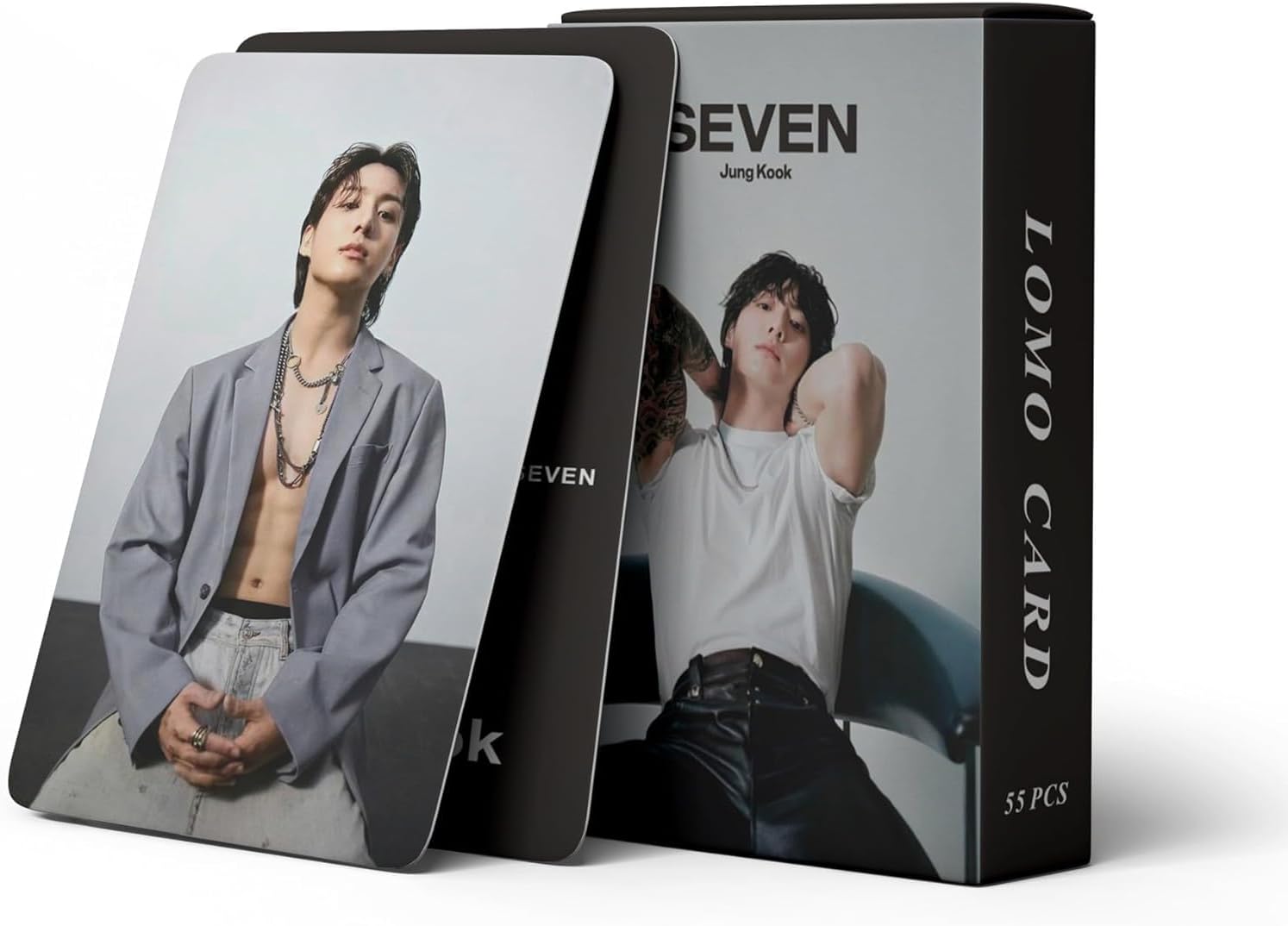 55PCS BTS Bangtan Boys JungKook SEVEN Album Mini Card Jungkook Personal Solo Lomo Card Collection Card