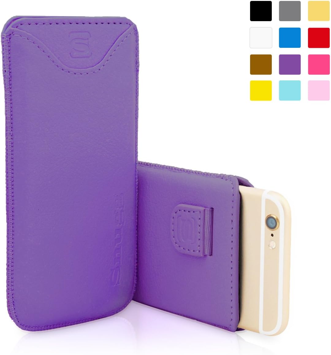 Snugg iPhone 6 Plus Case - Leather Pouch with (Purple) for Apple iPhone 6 Plus