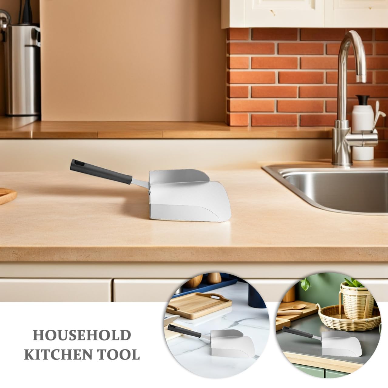 Pala de Acero Inoxidable para Servir Comida, Diseño Ergonómico