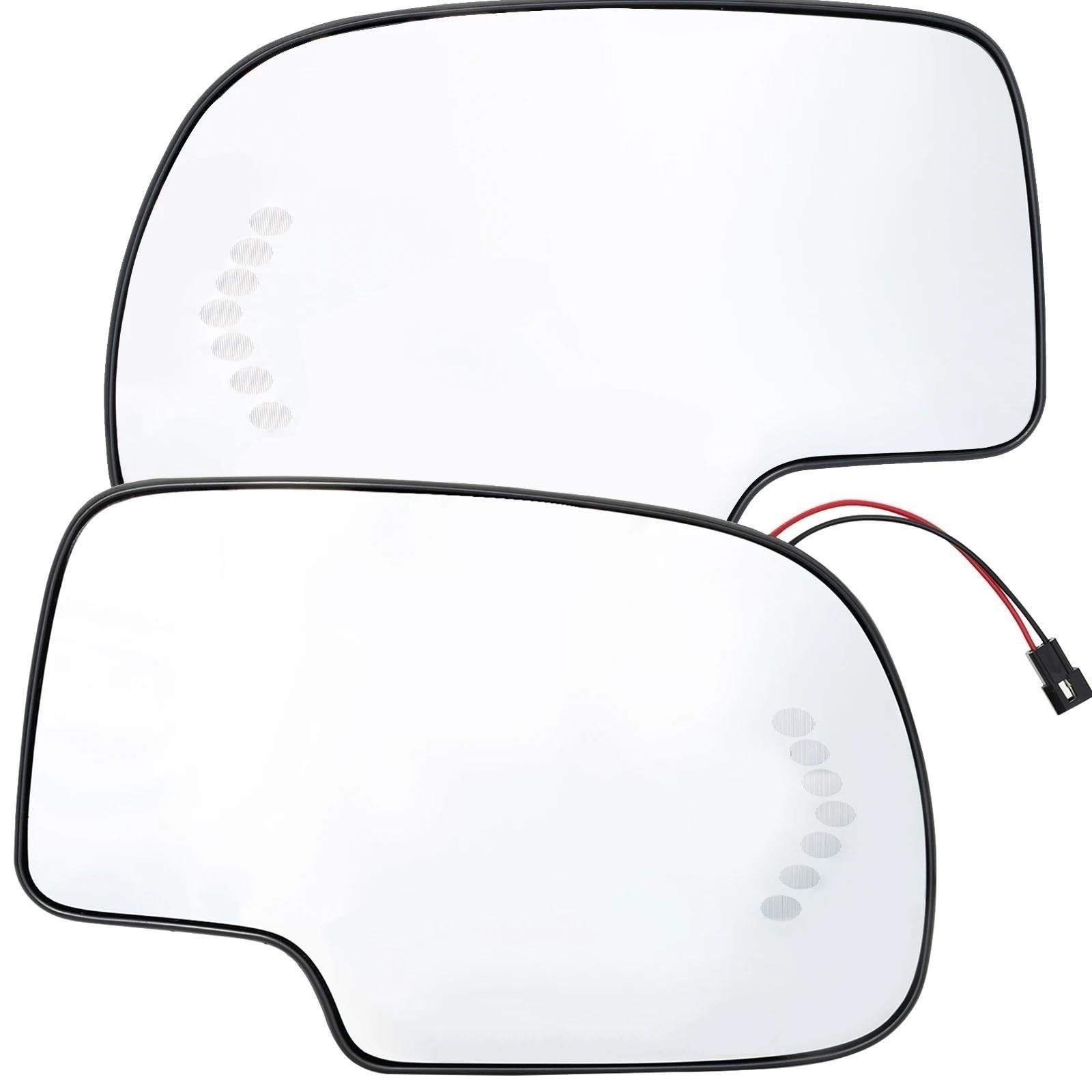 Pour GMC Pour Sierra Pour Yukon XL 1500 2500 Conducteur/passager Côté Porte Aile Miroir Verre Chauffé CFCPKOYOZD(Gauche et droite)