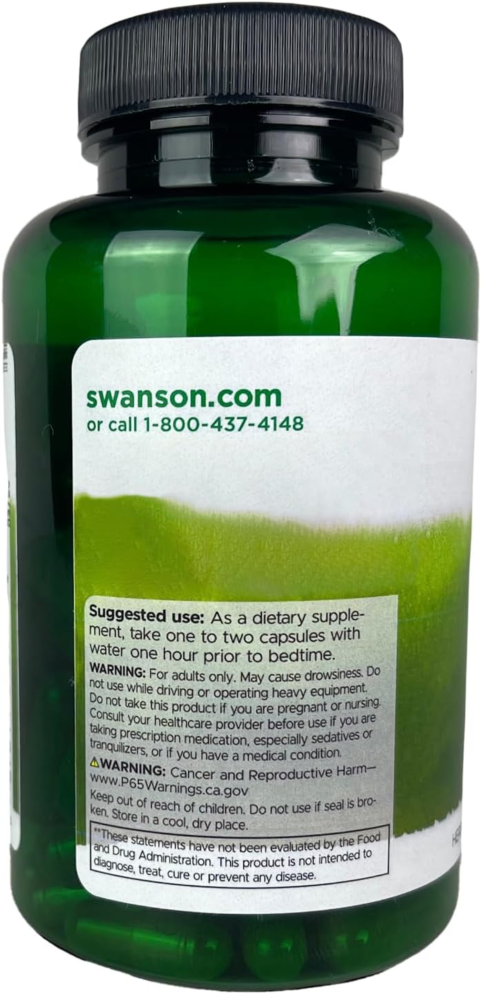 Swanson Valerian Root - Herbal Supplement - Relaxation and Sleep - 100 Capsules, 950mg per Serving