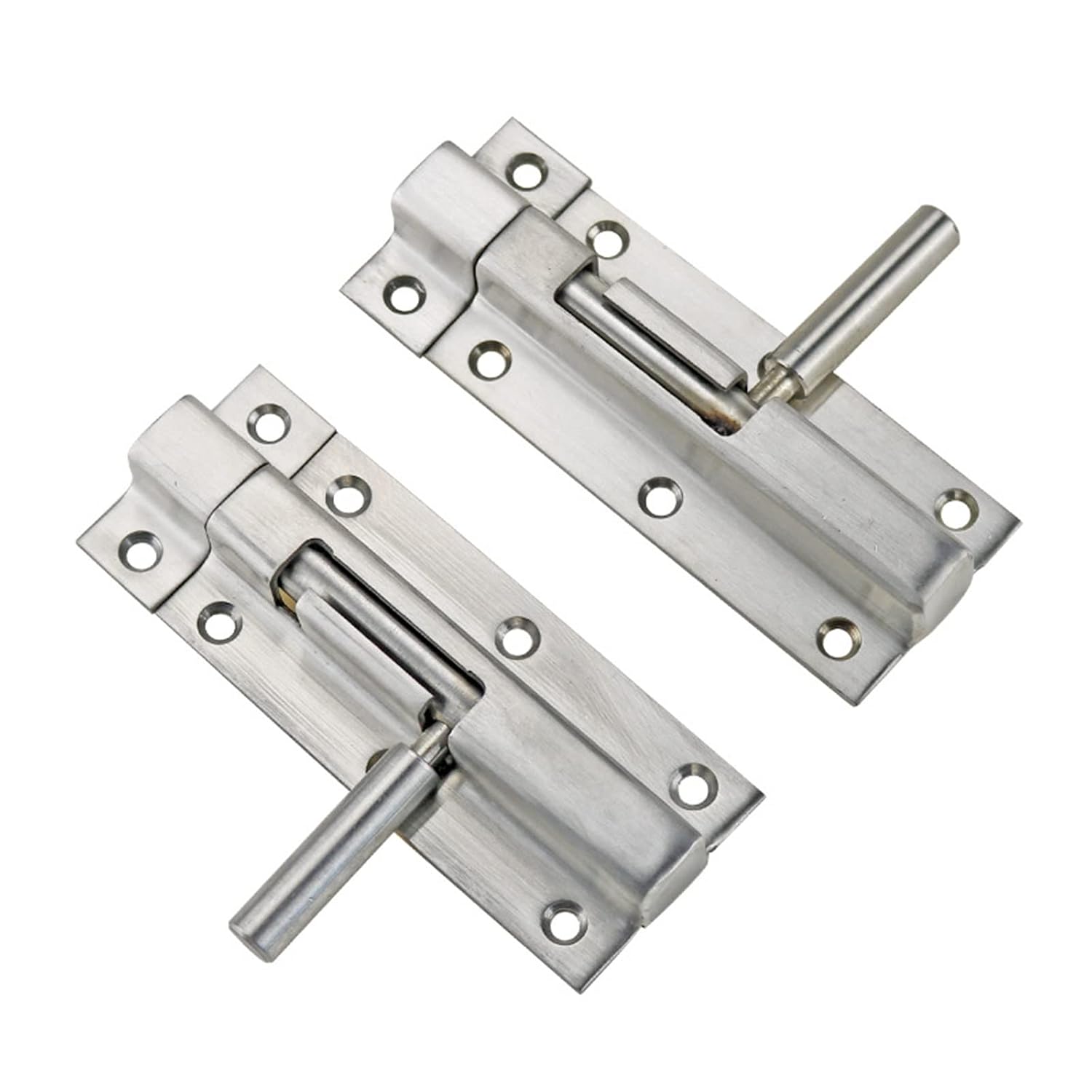 304 Stainless Steel Brushed Surface Solid Latch Barrel Bolt Door Security Slide Latch Lock 1Pcs (Color : R)