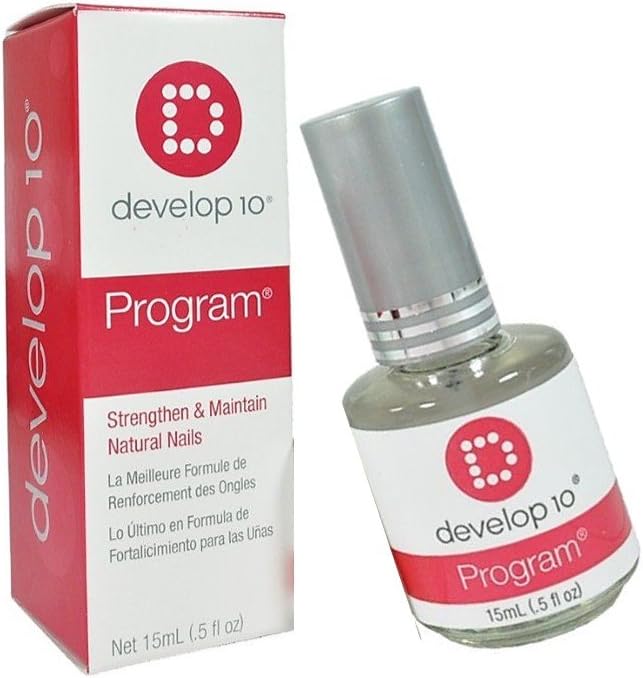Develop 10 Nail Polish Treatment Program is an exclusive nail strengthening formula with proteins and conditioners - Size 0.5 fl oz. / 15 ml