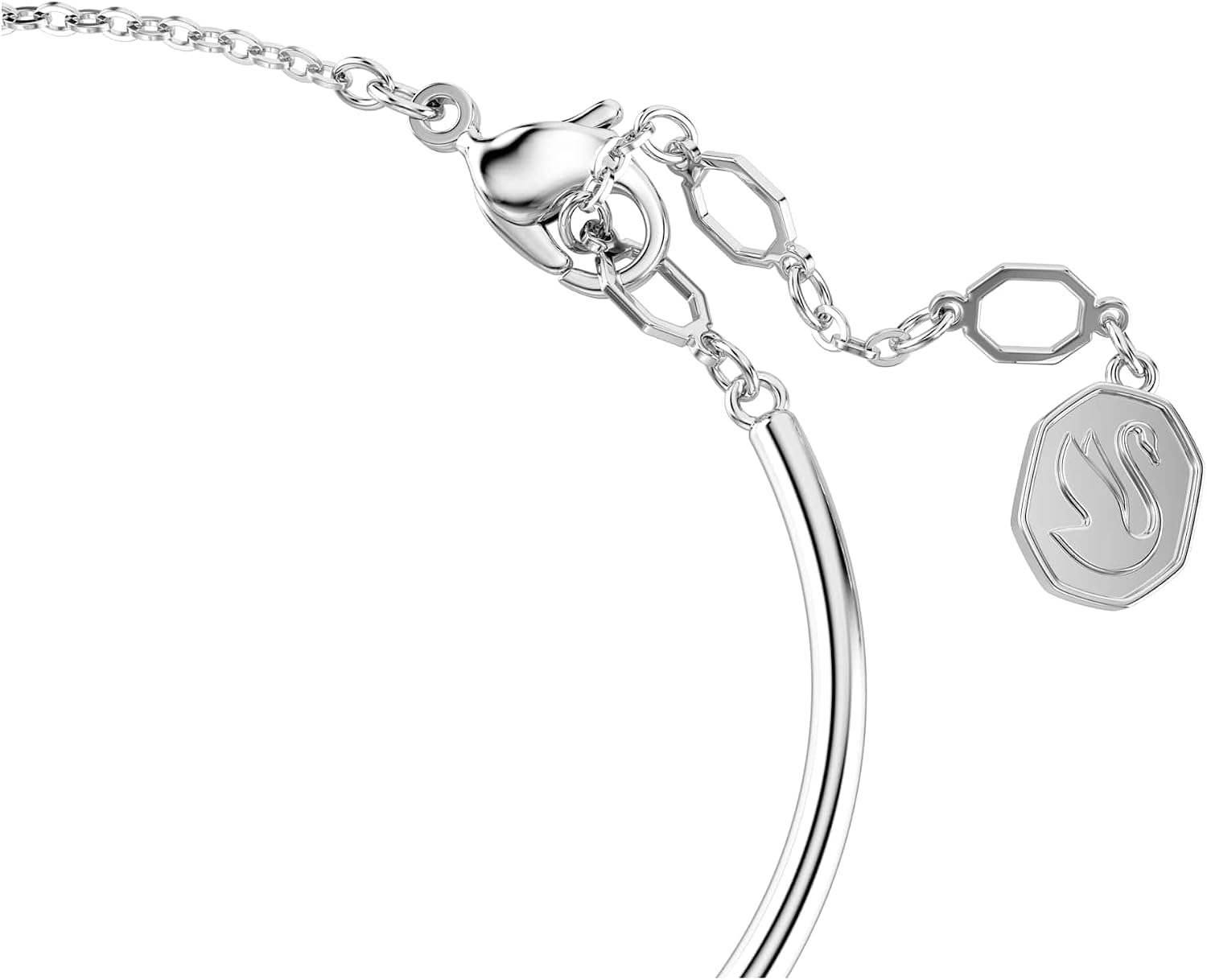 Swarovski Constella bangle, Round cut, Dancing stSwarovski One, White, Rhodium plated