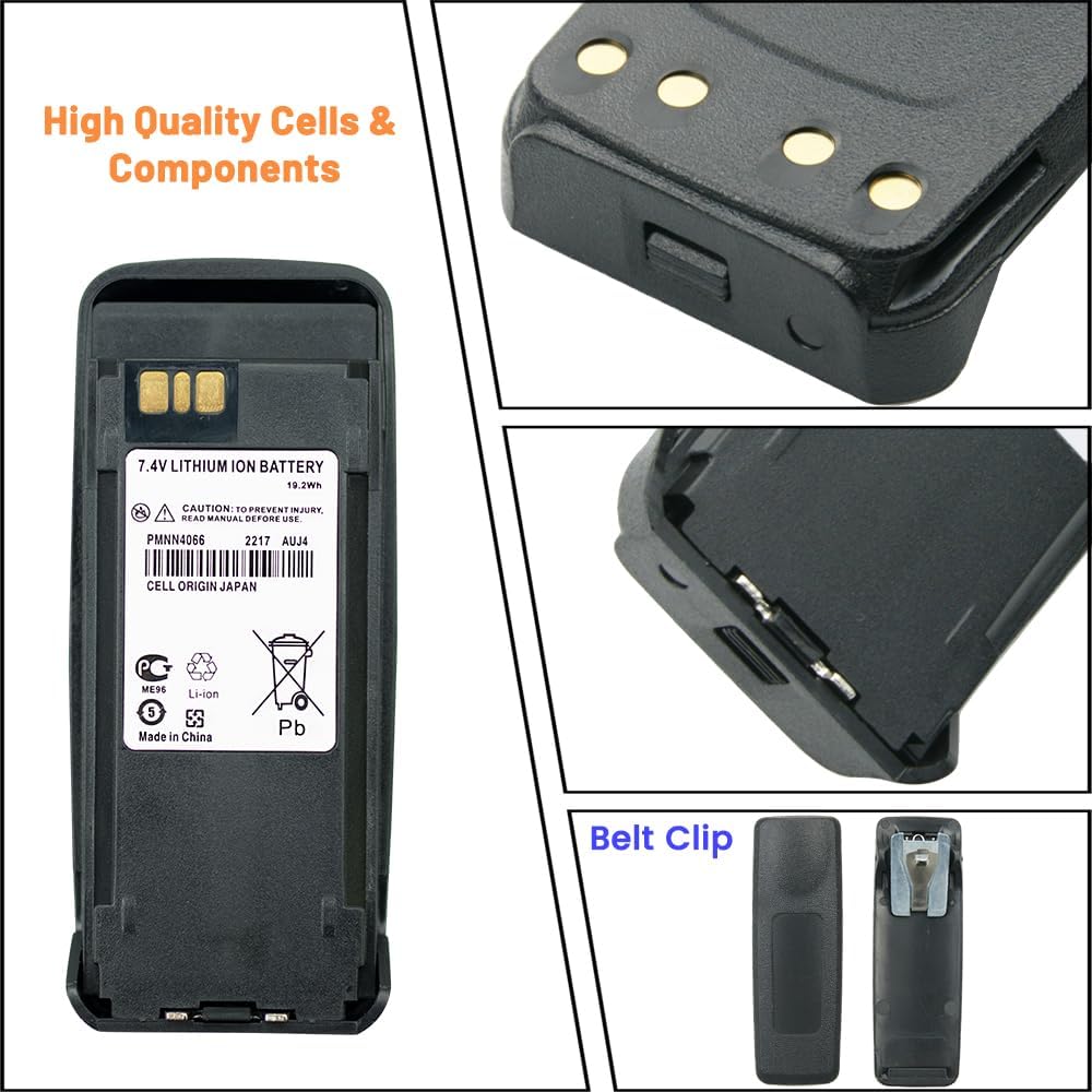 10x PMNN4077C PMNN4066A Replacement Li-ion Battery Compatible for XPR6350 XPR6550 XPR6380 XPR6580 XPR6100 XPR6300 XPR6500 DP3400 DP3600 DGP4150 DGP6150 XiR P8260 P8268 Radio