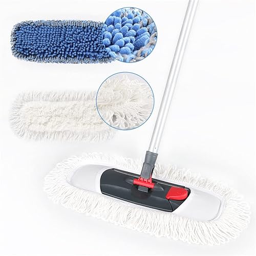 Miniatura 3 de DDXPT Microfiber Mop with Adjustable Stainless Steel Handle Pad for Kitchen Bedroom Cleaning