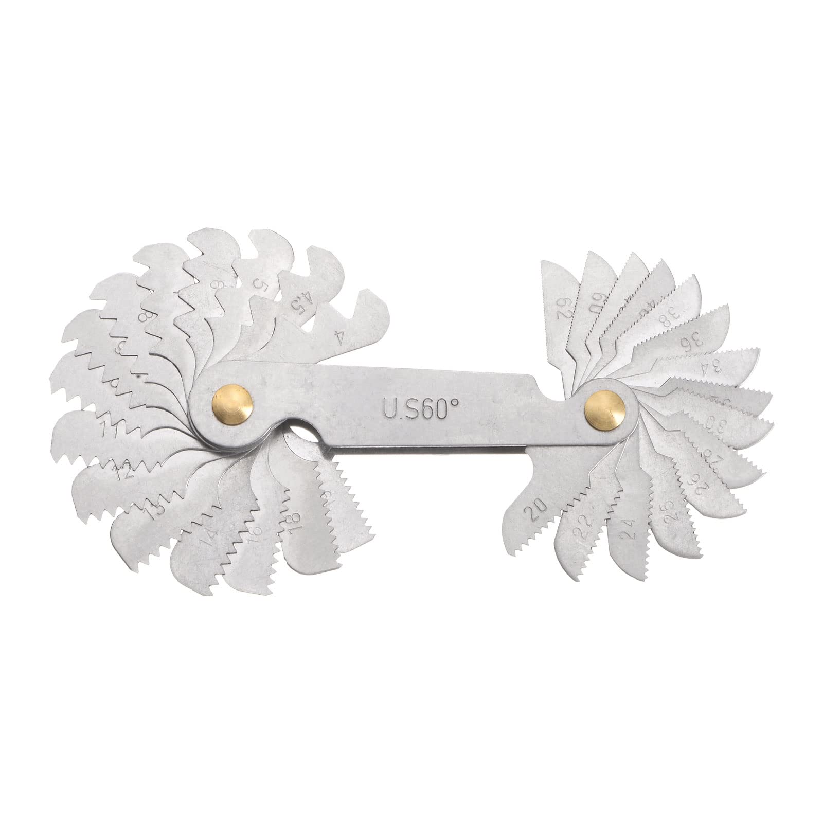 HARFINGTON America SAE Type 4-62 Screw Thread Pitch Gauge Tool Pitch Cutting Gauge Caliper Gauges Measuring Tool for Industrial Measurement