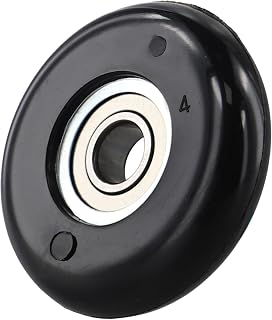 Rowing Machine Seats Wheel 43mm Diameter High-Strength Plastic Replacement Pulley with 8mm Steel Bearing(4pcs)