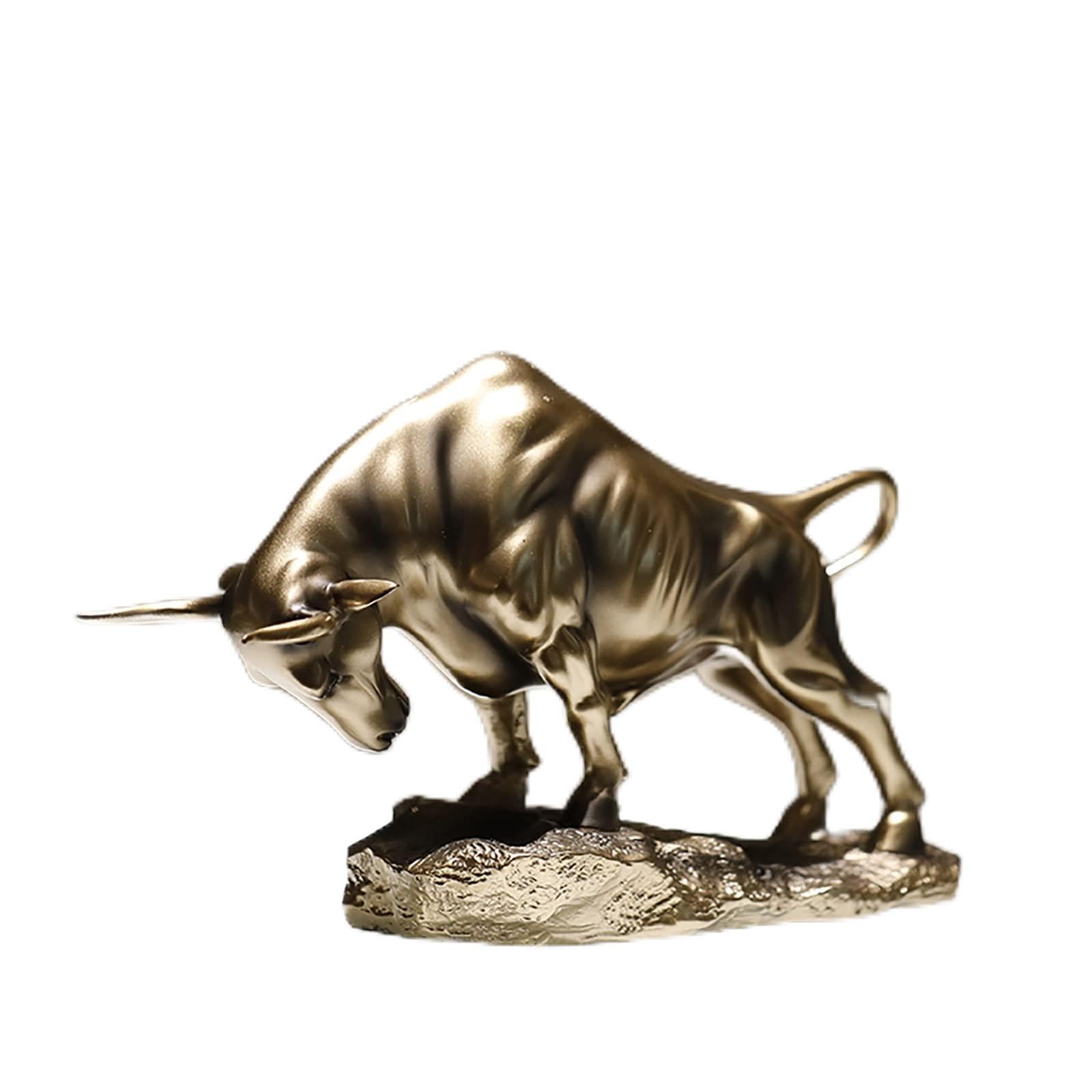 Rękodzieło czysta statua z żywicy byk statua rzeźba dekoracje biurowe rzemiosło prezentowe figurka do salonu Home Decor/727