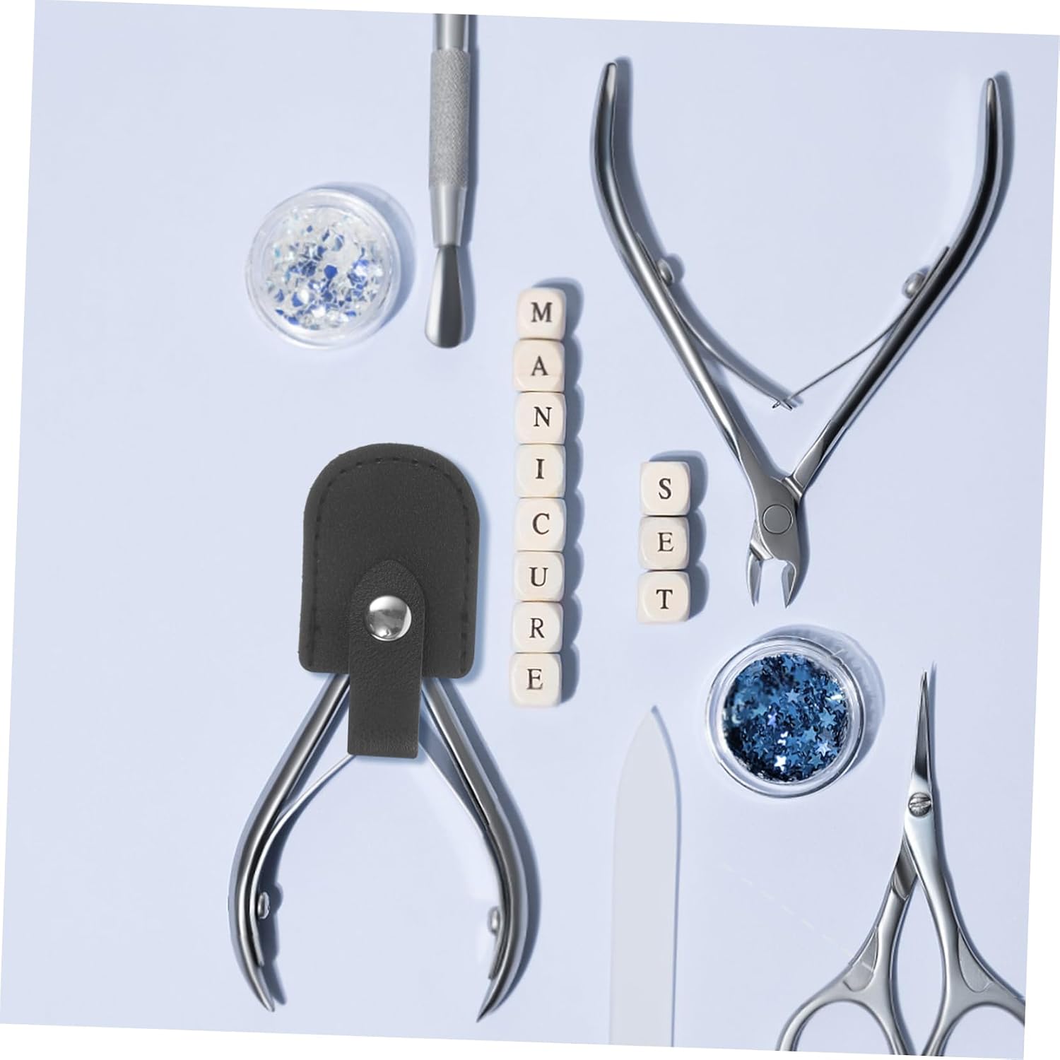 4pcs Scissor Cover Cuticle Nipper Pu Storage Sleeve Bag for Nail Grooming Tool