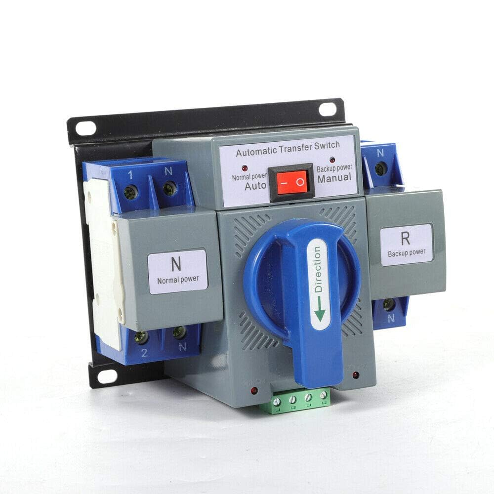 Double Power Transfert Automatique 2P 63A Switch Generator Inverter Micro Break Type Mini Changeover, pour Surveillance, Lutte Incendie, Immeubles de Bureaux