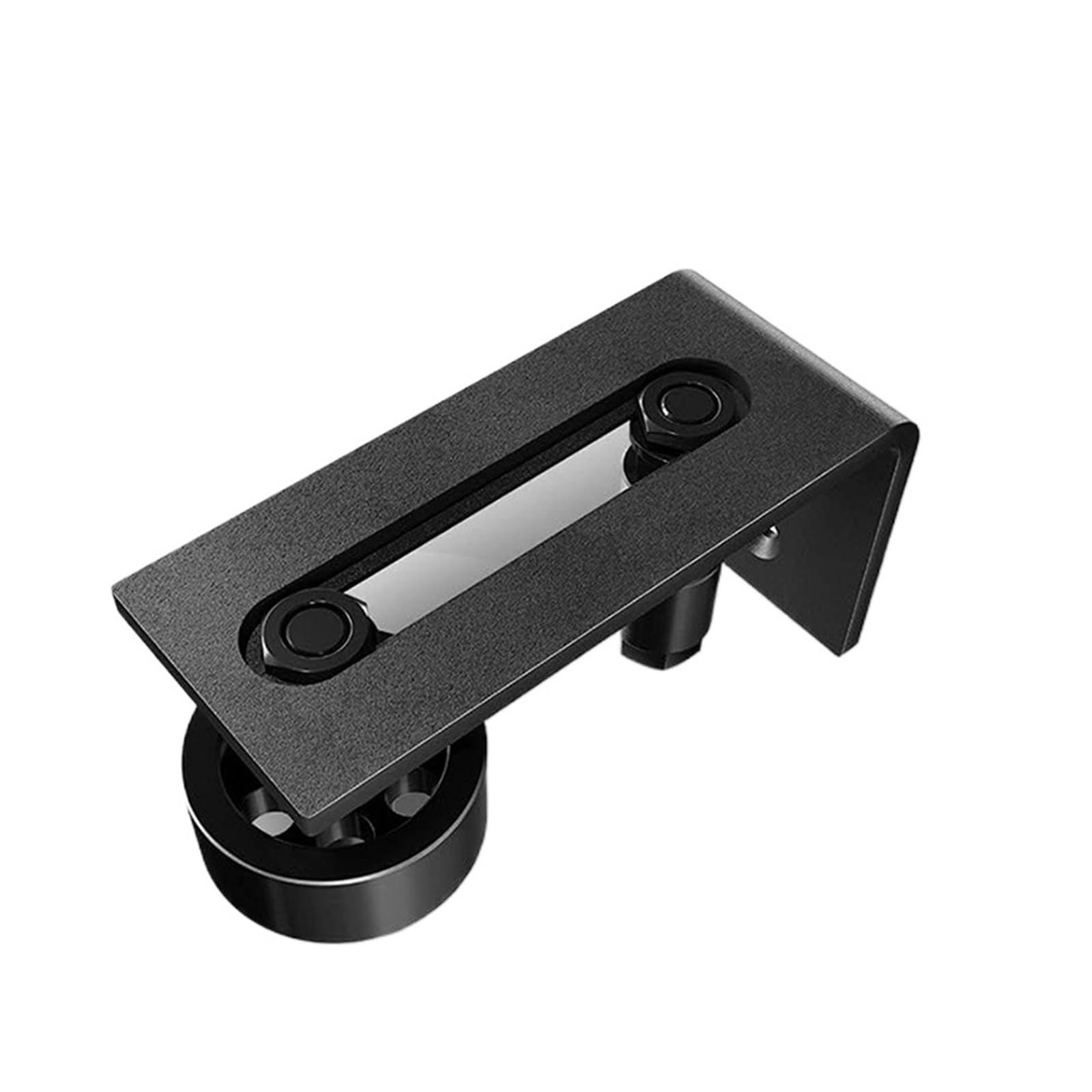 HQYCL Sliding Barn Door Bottom Floor Guide Adjustable Roller Black Door Slides Rails Assemble Setup Options Door Hardware