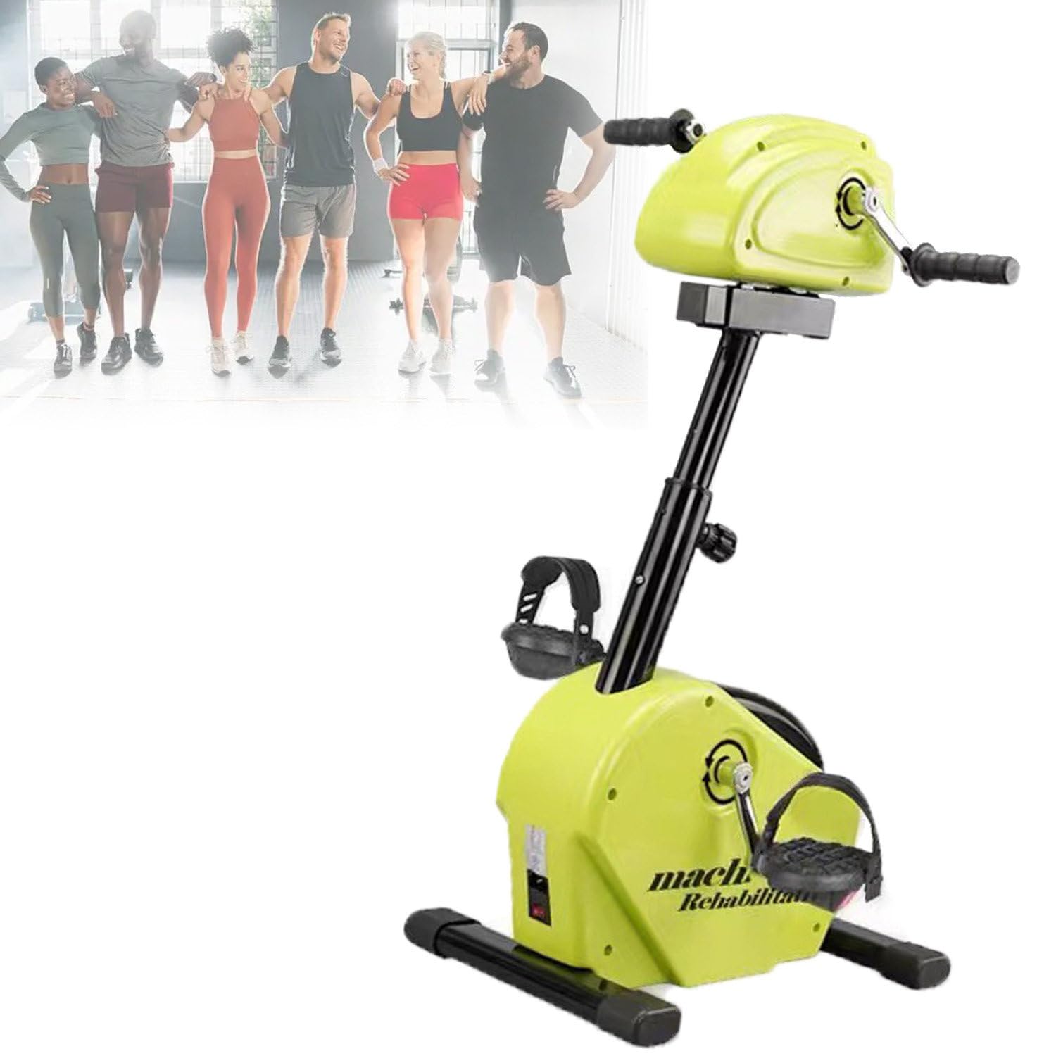 Elektryczny pedał treningowy, rower treningowy do ćwiczeń kończyn górnych i dolnych, miniaturowy sprzęt rehabilitacyjny do jazdy na rowerze dla osób starszych/niepełnosprawnych A
