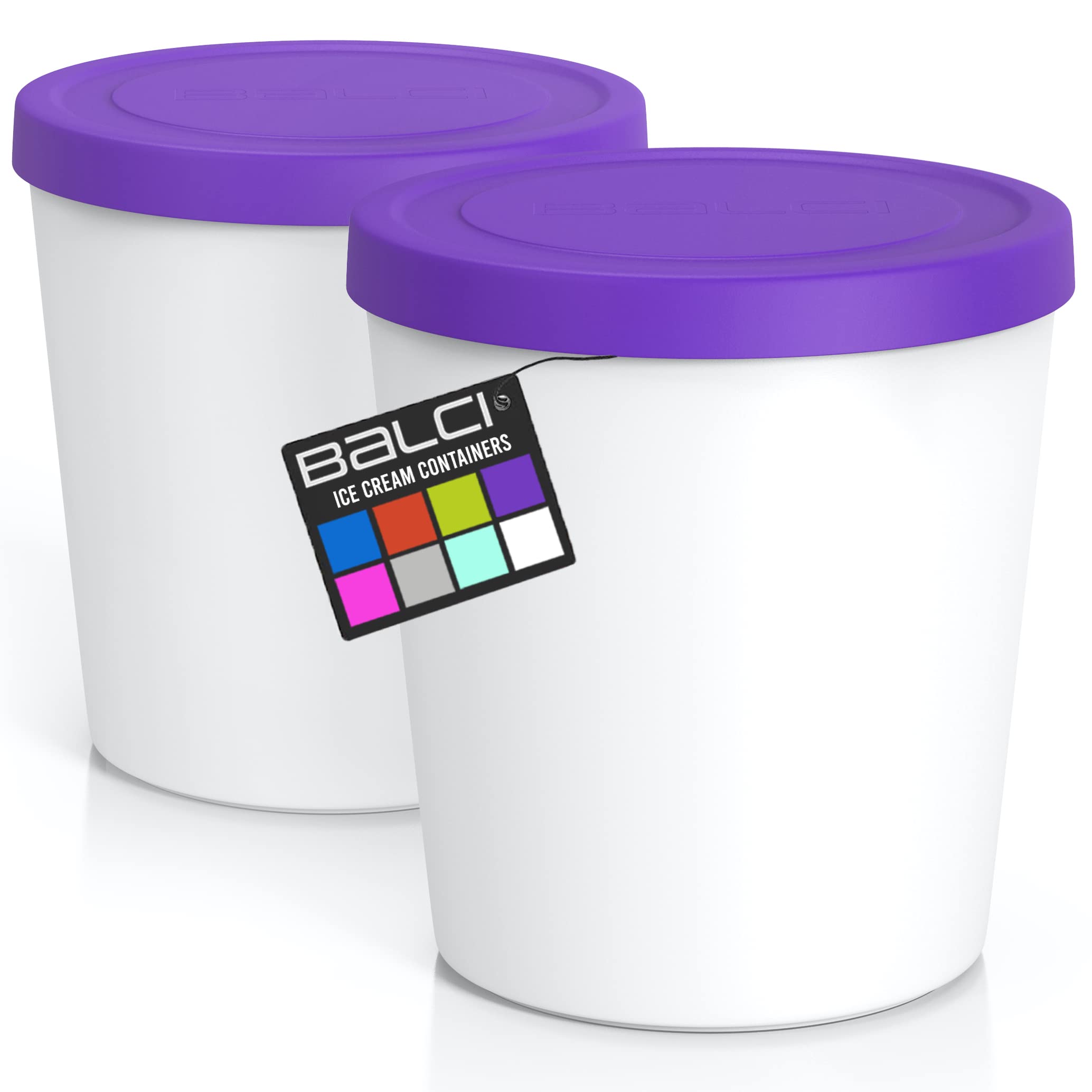 Buy BALCI Premium Ice Cream Containers (2 Pack 1 Quart Each
