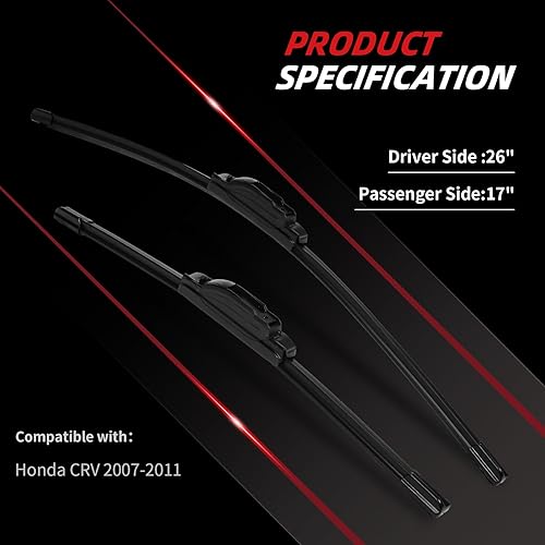 Vista 48 de Repuesto para Honda Odyssey 2005-2010, juego de limpiaparabrisas trasero - OTUAYAUTO Factory OEM Replacement 76720SHJA01 Brazo y cuchilla