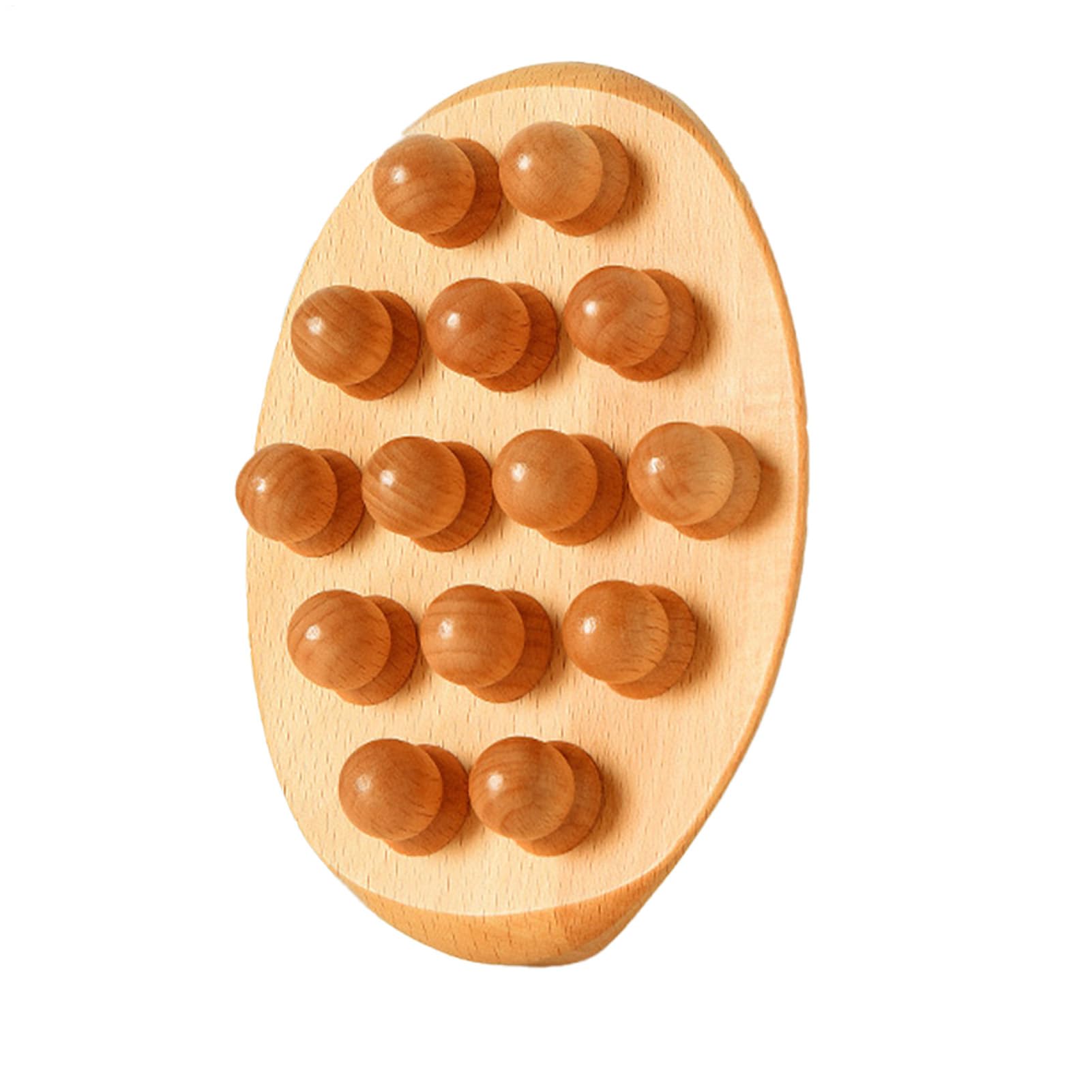 Cepillo de masaje de madera – Rodillo corporal manual, masajeador de puntos gatillo, máquina de modelado Gua Sha, cepillo de mano para moldear el cuerpo, cuello, espalda, abdomen y piernas | para