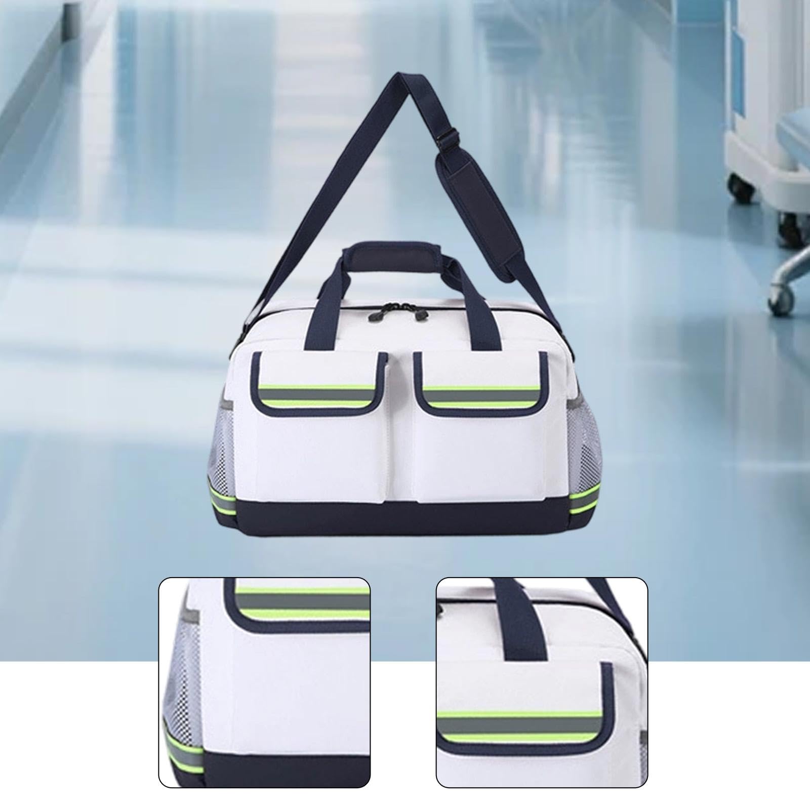 Botiquín de, Bolsa de Emergencia, Vacío, Portátil, Estuche Grande para Senderismo, Hogar, Coche, Azul