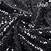 TRLYC 4Ft7Ft Sparkly Black Party Photo Booth Backdrop Wedding Sequin Backdrop Fabric