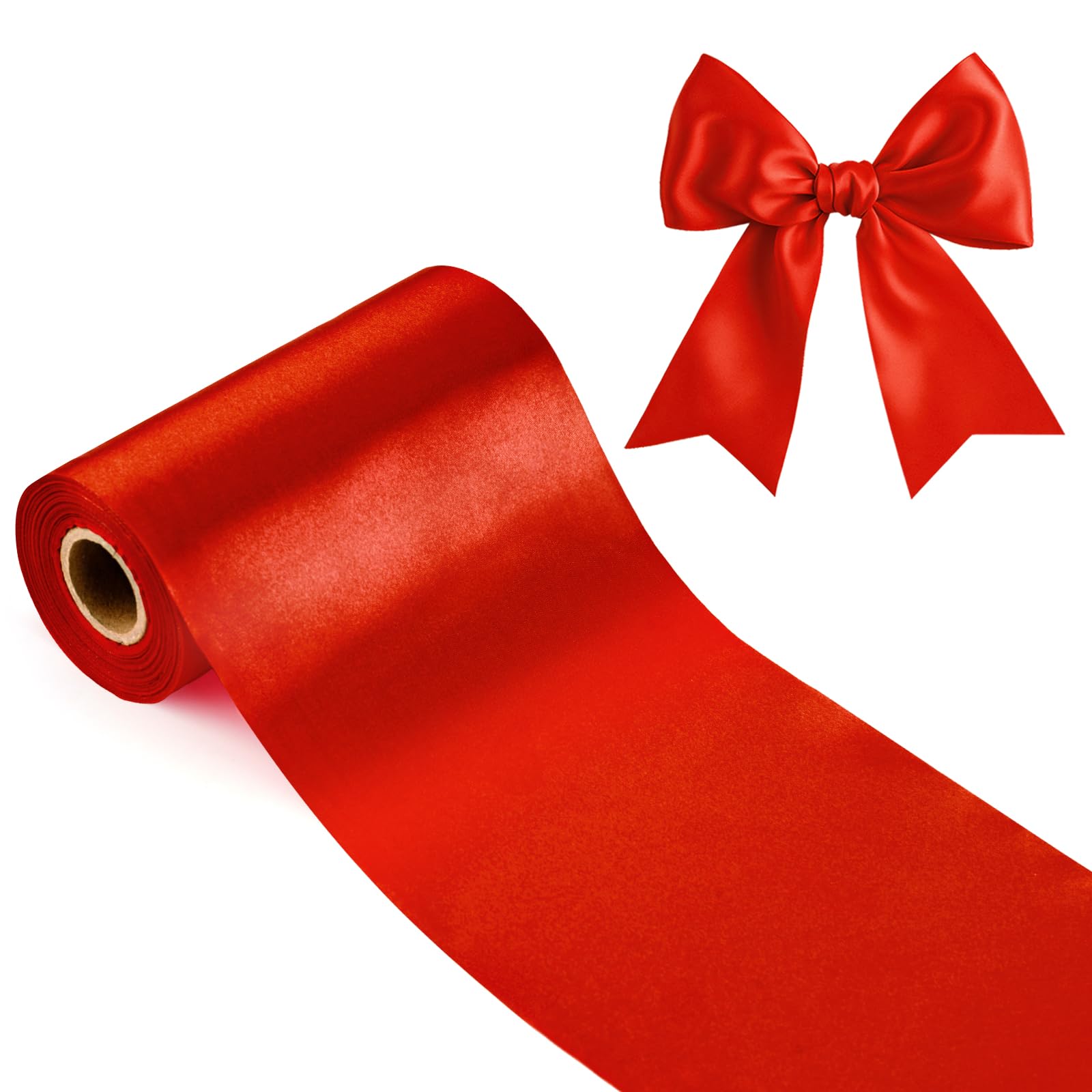 G2PLUS Baby Pink Satin Ribbons 10mm: Thick Fabric Gift Wrap Ribbons for Crafting, Party Decoration, 22m — view 69